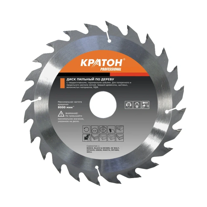 Диск пильный по дереву PROFESSIONAL (200x30х2.2 мм; 60Т) Кратон 1 06 03 005