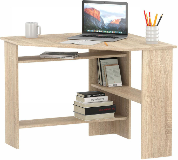 Стол компьютерный Сокол КСТ-02, ЛДСП, дуб сонома