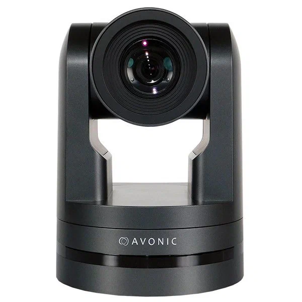 PTZ-камера AVONIC AV-CM44-VCUC-B Full HD для ВКС Skype, Zoom и др. с выходом USB2.0; объектив 83.7°, мин. освещенность 0.5 lux, 5-х оптический зум, управление: IR, RS232 или RS485. Цвет корпуса Черный. Питание 12В