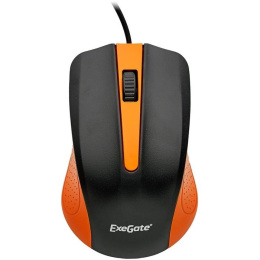 Мышь ExeGate Professional Standard SH-9030BO USB, оптическая, 1200dpi, 3D, 3 кнопки и колесо прокрутки, длина кабеля 1,35м, черная, Color Box EX280437RUS