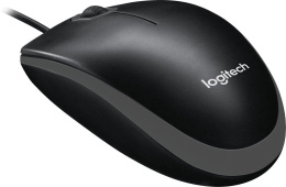 Мышь проводная Logitech B100, оптическая, USB, 1000dpi, черный [910-003357]