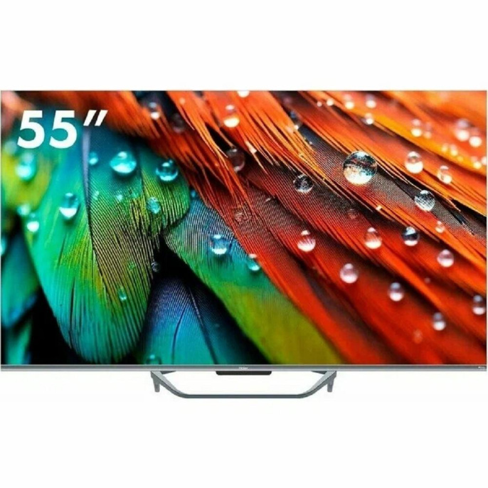 55" Телевизор HAIER Smart TV S4 QLED, 4K Ultra HD, СМАРТ ТВ, Android TV, серый