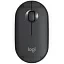 910-005718/910-005576 Мышь Logitech Pebble M350 графитовый оптическая (1000dpi) silent беспроводная BT USB для ноутбука (3but)