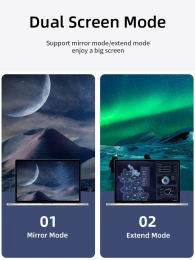 Кабель CABLETIME CC11K (CT-C160-PU31-CMRHD1-S1.8) 1.8 м, USB TYPE C - HDMI 90° 4K/60 Гц