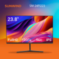 Монитор SunWind 23.8" SM-24FI223 черный IPS LED 5ms 16:9 HDMI матовая 250cd 178гр/178гр 1920x1080 100Hz VGA DP FHD 3.0кг SM24SB02
