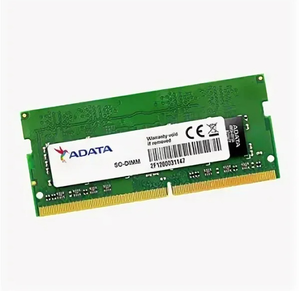 Оперативная память DDR4 SODIMM ADATA 4GB 2400MHz CL17 1.2V AAO1P24HC4N2-BWCS