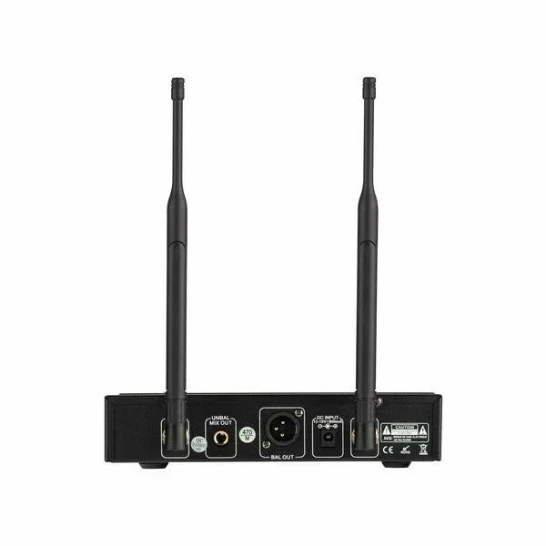 Одноканальная радиомикрофонная система ITC T-530B диапазона UHF 665 МГц - 690 МГц ; приёмник с LCD дисплеем + 1 петличный микрофон с поясным передатчиком; рабочая дистанция - 100 м в условиях прямой видимости; частотная характеристика 60 Гц-18 кГц ±3dB