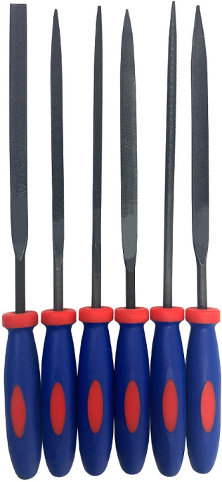 Набор напильников WorkPro WP251018 6 предметов прочная термообработанная высококачественная сталь, подходит для шлифования и подпиливания поверхностей различных заготовок, эргономичные ручки