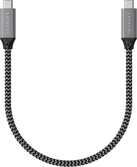 Кабель Satechi USB4 C to C длина 25 см. Цвет: серый космос