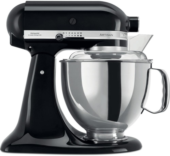 Миксер KitchenAid настольный с откидным блоком Artisan 4.8 л, черный