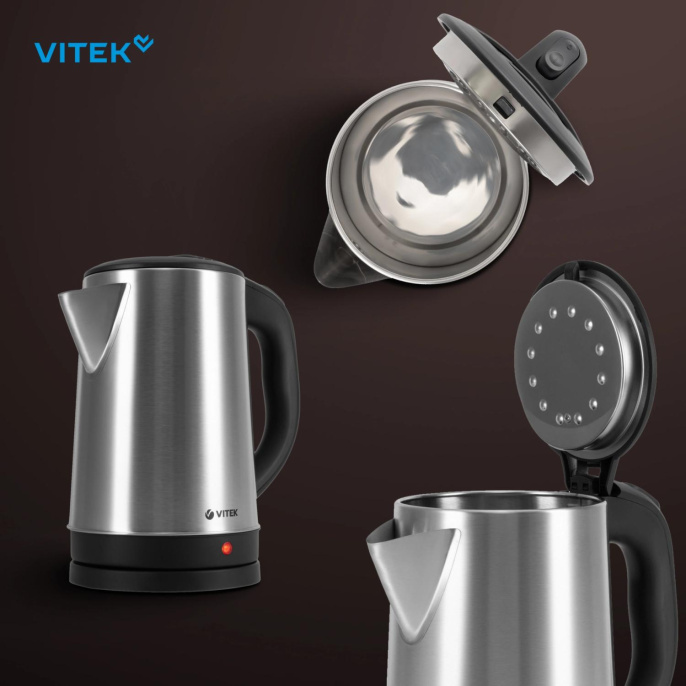 Чайник электрический Vitek VT-1150, 1.8л, нержавеющая сталь
