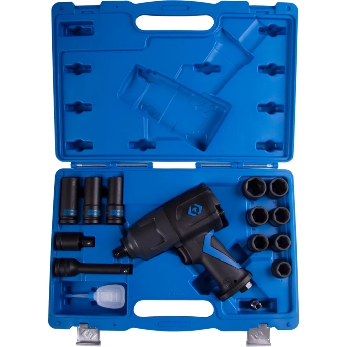 Набор пневмоинструмента KING TONY 1/2 с принадлежностями, 15 предметов 44803AMP