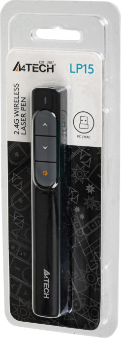 Презентер A4Tech Fstyler LP15 Radio USB 15м черный LP15 BLACK