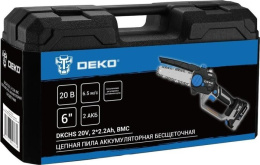 Цепная пила Deko DKCHS 20V, 6 20Вт дл.шины:6" 15cm 083-2014