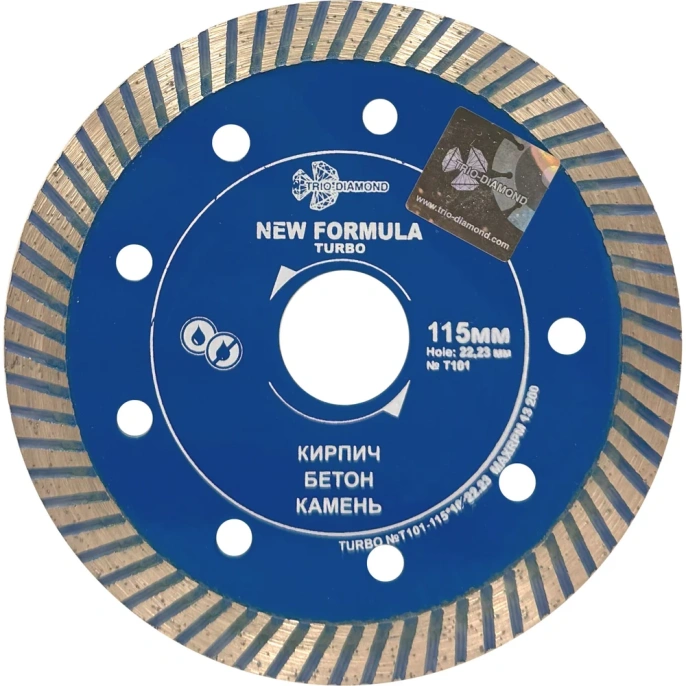 Диск алмазный отрезной TRIO-DIAMOND 115x22.23 New Formula Turbo T101