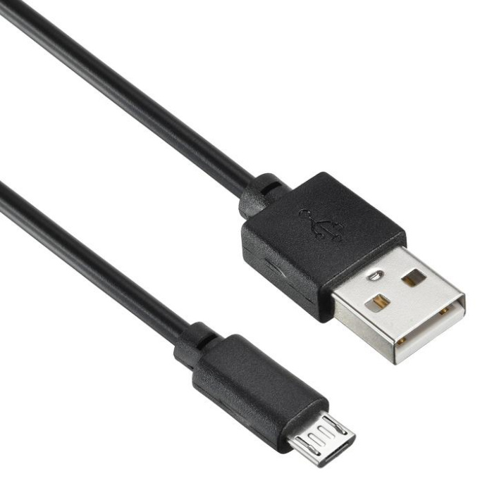 Кабель Digma micro USB (m) -  USB (m),  1.2м,  2A,  черный [microusb-1.2m-blk]