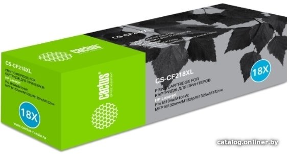 Лазерный картридж CS-CF218XL cf218x черный, 6000 страниц, для hp lj pro m104a/m104w/ mfp m132snw/ Cactus 1083702