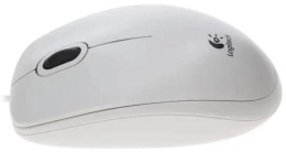 Мышь проводная Logitech B100, оптическая, USB, 1000dpi, белый [910-003360]