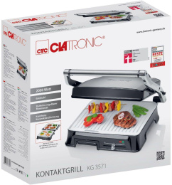Электрогриль CLATRONIC KG 3571 серебристый [263657]