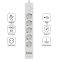 Удлинитель HARPER с USB зарядкой UCH-530 White H00002264