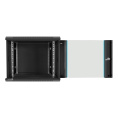 Шкаф телекоммуникационный 19" настенный 9U ExeGate EC-WM-9U.450.G.BLACK 19”, 9U, 600x450x500mm ШхГхВ , передняя дверь закаленное стекло, съемные боковые панели, пыле- и влагозащита IP23, черный RAL 9004 EX298607RUS