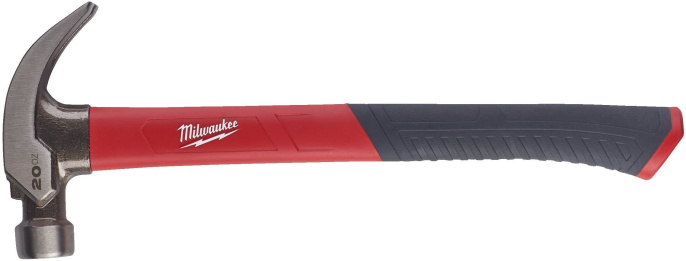Молоток Milwaukee с рукояткой из стекловолокна, 20 унций, 570 г 4932478658