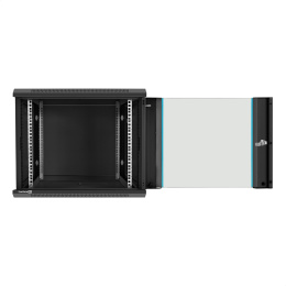 Шкаф телекоммуникационный 19" настенный 9U ExeGate EC-WM-9U.450.G.BLACK 19”, 9U, 600x450x500mm ШхГхВ , передняя дверь закаленное стекло, съемные боковые панели, пыле- и влагозащита IP23, черный RAL 9004 EX298607RUS