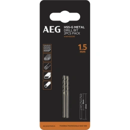 Сверло по металлу HSS-G (2 шт; 1.5х18х40 мм) AEG AAKHSSG015 4932479303
