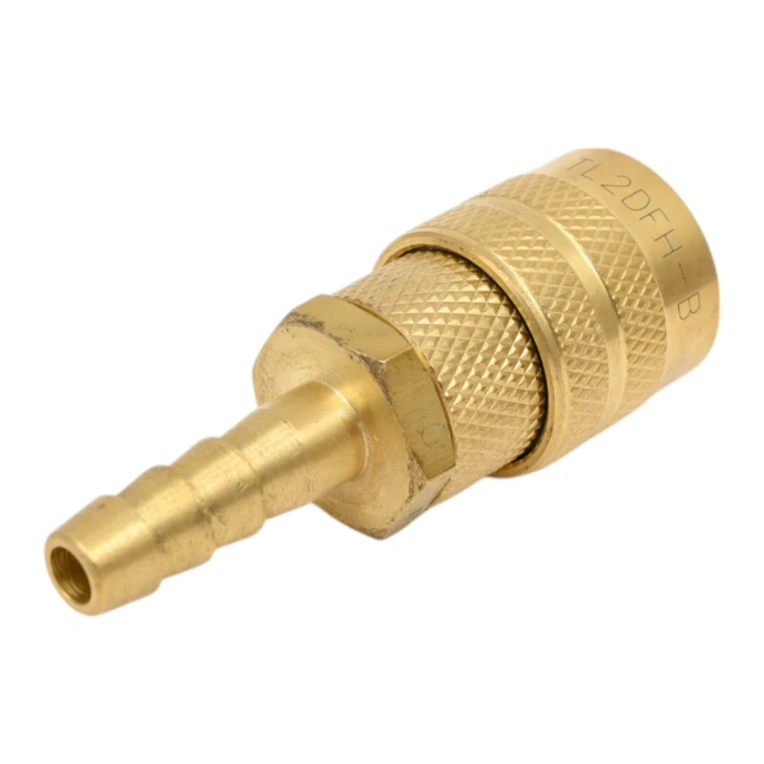 Быстроразъемное соединение D ISO 6150 B (рапид "мама" - елочка 1/4"; латунь) TITAN LOCK TL2DFH-B