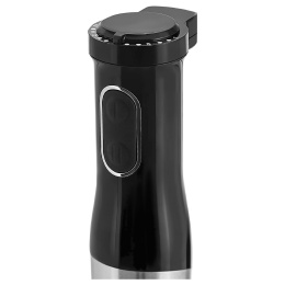 Погружной блендер EVELUX, 20 скоростей, 3 насадки, турборежим, кнопочное управление, венчик для взбивания, мерный стакан, защита от перегрева, цвет черный EHB 0301 B