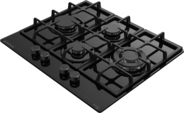 Газовая варочная поверхность Meferi Glass Ultra MGH604 черный