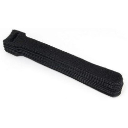 Cablexpert Хомуты-липучки на основе ленты Velcro® VT-110x11BK 110 x 11 мм, черные 12 шт.