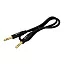 GCR Кабель 1.0m аудио jack 3.5mm/jack 3.5mm черный, GOLD, AL case черный, M/M, GCR-53496