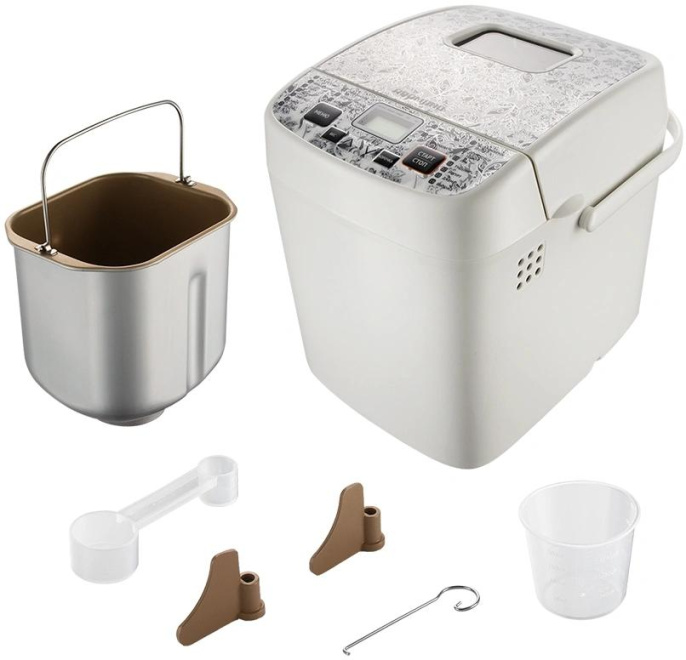 REDMOND RBM-1912 Хлебопечь, 450Вт, белый