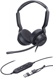 Гарнитура проводная Yealink UH42 Dual UC USB-C/A