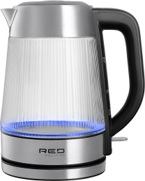 Чайник электрический RED SOLUTION G121, 1.8л, стекло/металл/пластик
