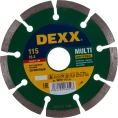 Круг отрезной алмазный универсальный сегментный (115x7x22.2 мм) для УШМ DEXX 36701-115_z*01