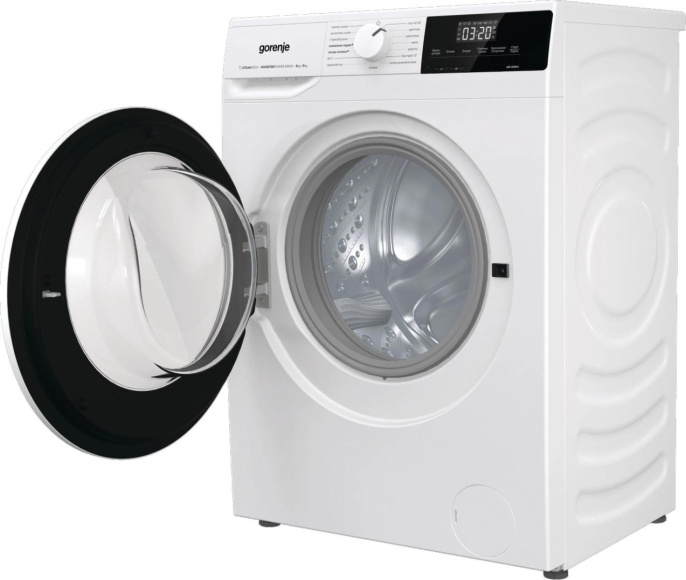 Стиральная машина Gorenje W3D2A854ADS/R, с фронтальной загрузкой, 8кг, 1400об/мин, с паром, с сушкой, инверторная