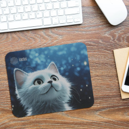 Коврик для мыши Cactus White Cat 220x180x2мм CS-MPC-P06XS