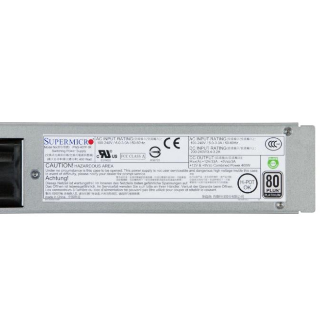 Блок питания Supermicro PWS-407P-1R Redundant 400W