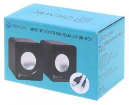 Колонки Oklick OK-331,  2.0,  черный [440404]