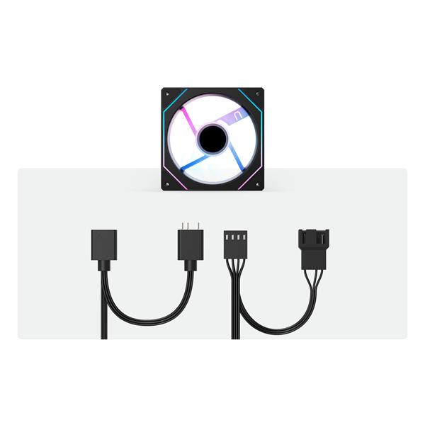 Вентилятор для корпуса Ocypus Gamma F12 BK ARGB REVERSE BLADE Gamma-F12-BK1AM01X-GL размер вентилятора: 120х120х25мм, гидродинамический подшипник, 1300об/мин, 44.55CFM, 24.5dB A , ARGB, PWM, 150г