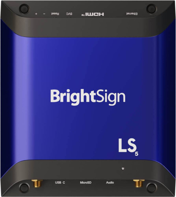 Медиаплеер BrightSign LS445 (4K, декодирование видео: 4K 8-bit 60p или 4K 10-bit 30p, потоковое вещание: 4K, HDMI, расширения: .ts, .mov, .mp4, .mkv)