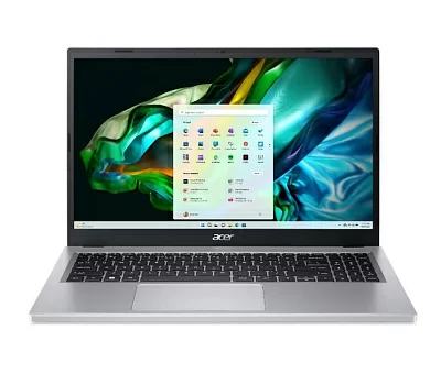 Ноутбук QWERTY Acer ASPIRE 3 A315-24P-R458 15.6" FHD, AMD R5-7520(4*8*2,8), 16Gb, 512GB SSD, No ODD, int., no OS, серебро (грав) (NX.KDEEM.00K)