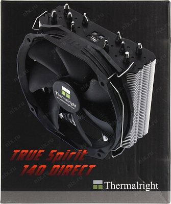 Охладитель Thermalright True Spirit 140 Direct (4пин 775/1155/1366/2011/AM2/AM4/FM1 15-21дБ 300-1300об/минAl+тепл.трубки)