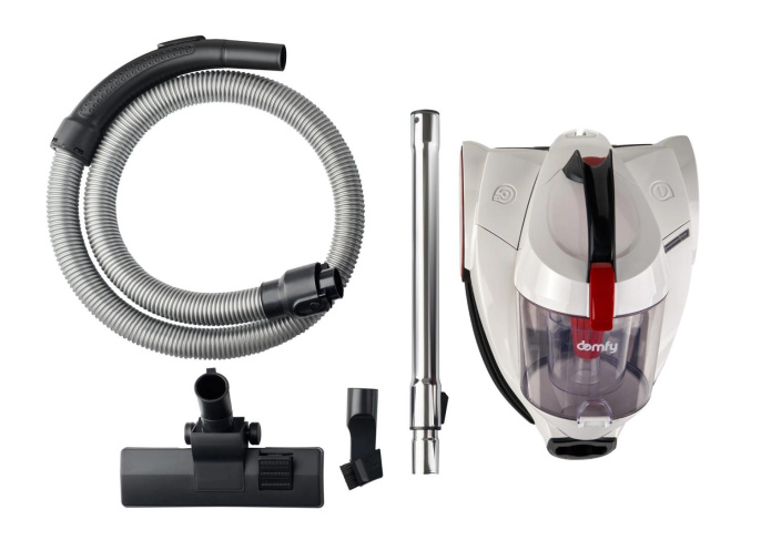 Пылесос DOMFY DSC-VC505, 2000Вт, белый/красный