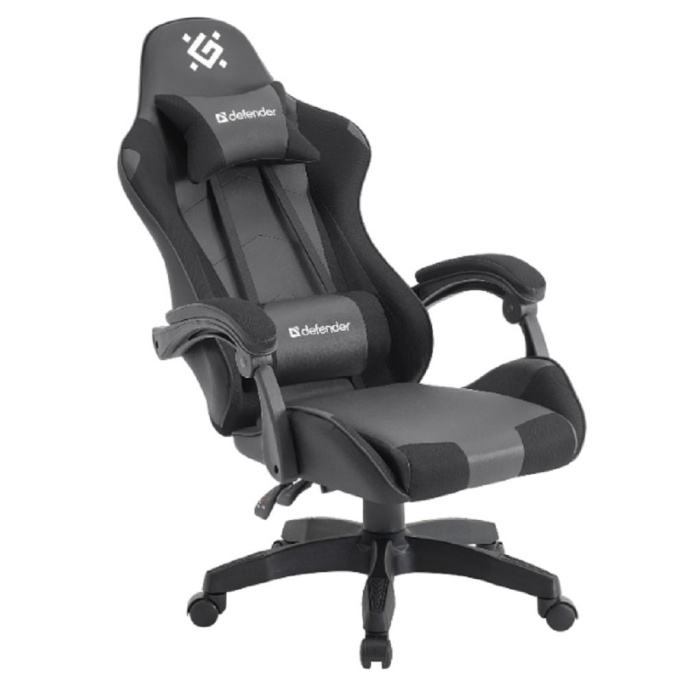 Игровое кресло Okas Чер/сер,класс3, PU +сетка DEFENDER