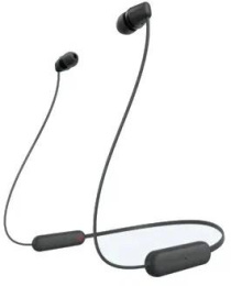 Наушники Sony WI-C100, Bluetooth, внутриканальные, черный