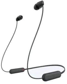 Наушники Sony WI-C100, Bluetooth, внутриканальные, черный