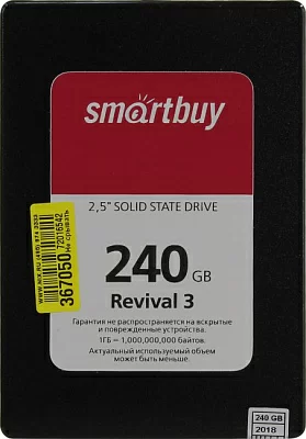 Накопитель SSD 240 Gb SATA 6Gb/s SmartBuy Revival 3 SB240GB-RVVL3-25SAT3 2.5" 3D TLC